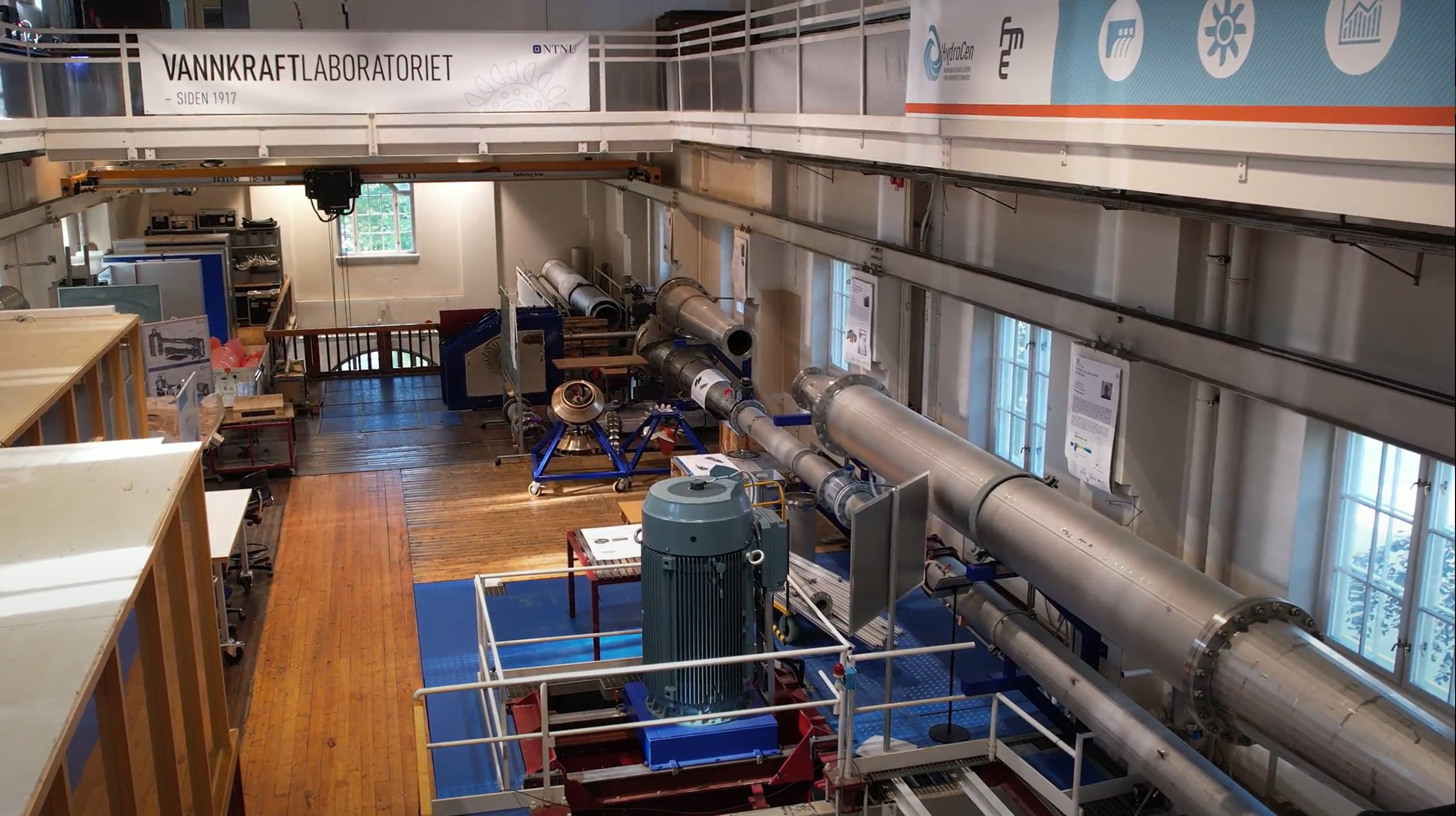 NTNU Waterpower Laboratory inside